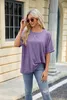 ASKSA Damen T-Shirt Sommer Kurzarm Oversized Rundhals Produktbild-Vorschau 5