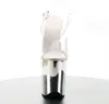 FLAMINGO-808 Damen Sandale von Pleaser, Transparent Silber Produktbild-Vorschau 2