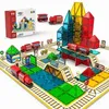 Magnetische bouwstenen treinset, Montessori speelgoed, 112 Productafbeelding-voorbeeld 1