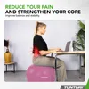Tunturi Anti Burst Fitness Ball con Pompa - Yoga Ball 65 cm Anteprima dell’immagine prodotto 6