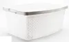 A white laundry basket with a gray rim is shown against a white background. Produktbild-Vorschau