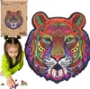 Dřevěné ekologické puzzle 126 Majestátní tygr A3 Náhled obrázku produktu 9