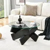 Table basse ronde multicolore (en option MDF + verre) : Voir les images du produit 2