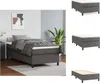vidaXL Boxspringbett Grau 90x190 cm Kunstleder -  Betten & Produktbild-Vorschau 1