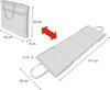 Diagram showing a folded mat transforming into an unfolded mat with dimensions. Anteprima dell’immagine prodotto