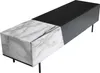 WOHNLING Buffet bas noir avecReproduction marbre blanc Voir les images du produit 6