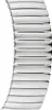 A close-up, straight-on shot of a silver watch bracelet against a white background. Anteprima dell’immagine prodotto