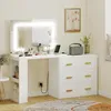 Toaletka HOMCOM z oświetleniem LED, 3 barwami światła, Podgląd zdjęcia produktu 2