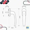 KOTARBAU® Fenstergriff Balkontürgriff Druckknöpfe PVC 35 mm Produktbild-Vorschau 3