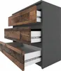Kommode mit 3 Schubladen Sideboard Schubladenschrank Produktbild-Vorschau 3