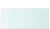 A transparent glass shelf on a white background. Voir les images du produit