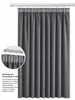 Vorhang Anthrazit Kräuselband Verdunkelung 140x245 cm Samt Produktbild-Vorschau 3