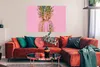 MuchoWow® Poster Farbe - Ananas - Rosa - Sommer 120x80 cm - Produktbild-Vorschau 2