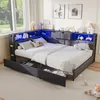 UnboxG Polsterbett 140x200 cm Grau, Doppelbett aus Produktbild-Vorschau 5