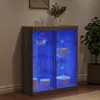 Szafka z oświetleniem LED, szary dąb sonoma, 81x37x100 cm Podgląd zdjęcia produktu 4