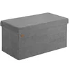 CASARIA® Sitzbank mit Stauraum Anthrazit Cord Faltbar Produktbild-Vorschau 1