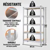 MONZANA 2x Étagères charge lourde 5 niveaux 180x90x40cm Voir les images du produit 2