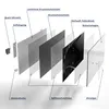 DEQORI Glasuhr 60x30 cm Zahlen 'Dunkle Wellengrafik' Produktbild-Vorschau 7