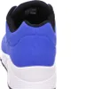 The back view of a blue Skechers Uno Stand On Air sneaker with a white sole. Voir les images du produit