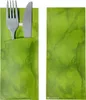 520 Bestecktaschen mit Serviette apfel-grün marmoriert 20 Produktbild-Vorschau 3