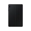 A black tablet cover with a ribbed texture is shown against a white background. Produktbild-Vorschau