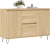 [Home] Sideboard Sonoma-Eiche 104x35x70 cm Holzwerkstoff Produktbild-Vorschau 3