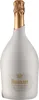 A bottle of Ruinart Champagne Blanc de Blancs in a white gift box. Produktbild-Vorschau