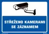 Walteco Střeženo kamerami se záznamem (modrá), 210x148mm, Náhled obrázku produktu 2