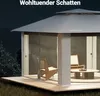 Gazebo pieghevole Wiltec con zanzariera 4 x 4 m grigio Anteprima dell’immagine prodotto 7
