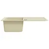 vidaXL Évier en granit simple bassin beige Voir les images du produit 5