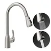A kitchen faucet with two close-up insets showing water flow modes. Anteprima dell’immagine prodotto