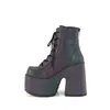 CAMEL-203 Damen Booties von DemoniaCult, Grün Mehrfarbig , Produktbild-Vorschau 3