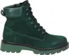 A single green suede boot is shown against a white background. Produktbild-Vorschau