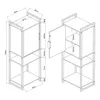Badkamerkast 'Namsskogan', 115x35x25 cm, met walnootlook Productafbeelding-voorbeeld 3
