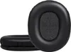 Two black ear pads for headphones are shown against a white background. Produktbild-Vorschau