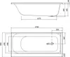 Cersanit | Vaňa obdĺžniková Smart – 170 x 80 cm – Náhľad obrázku produktu 3