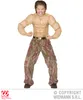 A young person is posing in a costume that makes them look muscular, wearing camouflage pants. Produktbild-Vorschau