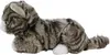 Kuscheltier Katze liegend grau getigert 25 cm Plüschkatze Produktbild-Vorschau 2