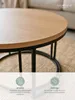 holz4home® Couchtisch 2er-Set MDF Sonoma Eiche I Runder Produktbild-Vorschau 3