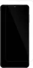 A clear screen protector is shown on a black smartphone. Produktbild-Vorschau