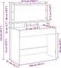 vidaXL Coiffeuse chêne Sonoma 100 x 41 x 135 cm Bois Voir les images du produit 7