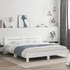 Rám postele s čelem a LED osvětlením bílý 160x200 cm Náhled obrázku produktu 2