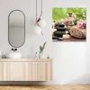 Leinwandbild Handtuch Kerzen Stein 30x30 Feeby Bunt bild Produktbild-Vorschau 2