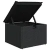 CLORIS Gartenhocker mit Kissen Schwarz 55x55x37 cm Poly Produktbild-Vorschau 8