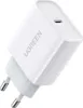 A white USB-C charger with EU plug. Náhled obrázku produktu