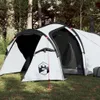 vidaXL Tunnel-Campingzelt 3 Personen Weiß Dunkel Produktbild-Vorschau 2