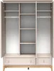 Kombinierter Kleiderschrank mit Spiegel 136 cm ELLENSBURG - Produktbild-Vorschau 2