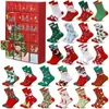 Adventsokken - 12 paar - 24 dagen aftellen - grappige Productafbeelding-voorbeeld 1