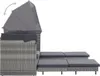 vidaXL Canapé-lit extensible 3 places avec toit Poly rotin Voir les images du produit 4