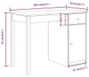 vidaXL Stôl biely 100x50x75 cm z masívneho borovicového Náhľad obrázku produktu 8